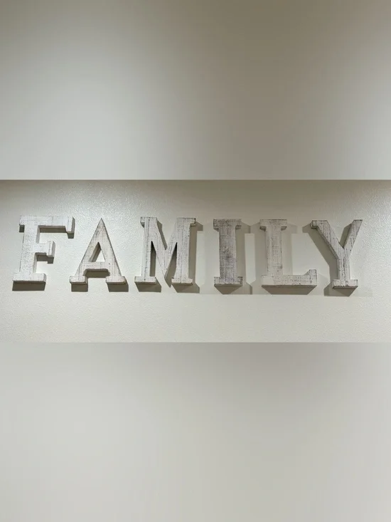 Home Decor FAMILY Distressed Wooden Wall Letters 14 inches tall each