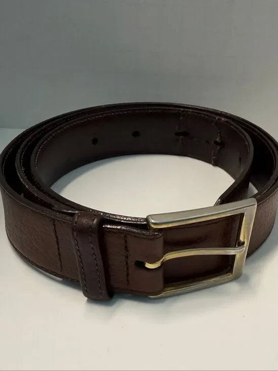L’aiglon Brown Leather Belt Mens Size 40