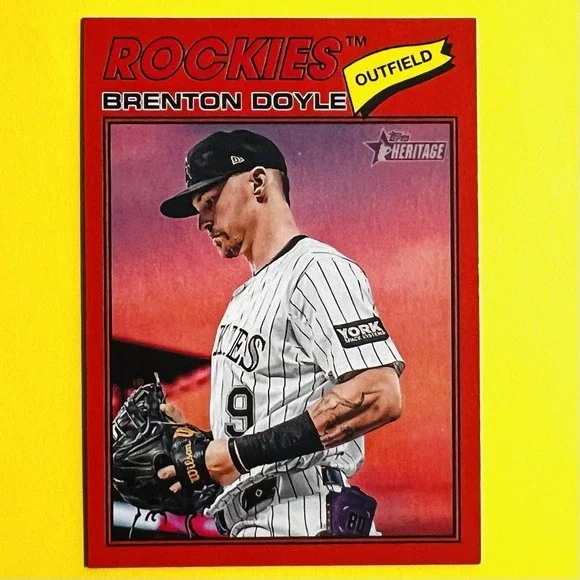 2026 Topps Heritage Brenton Doyle #355 Red‎ Border Rockies