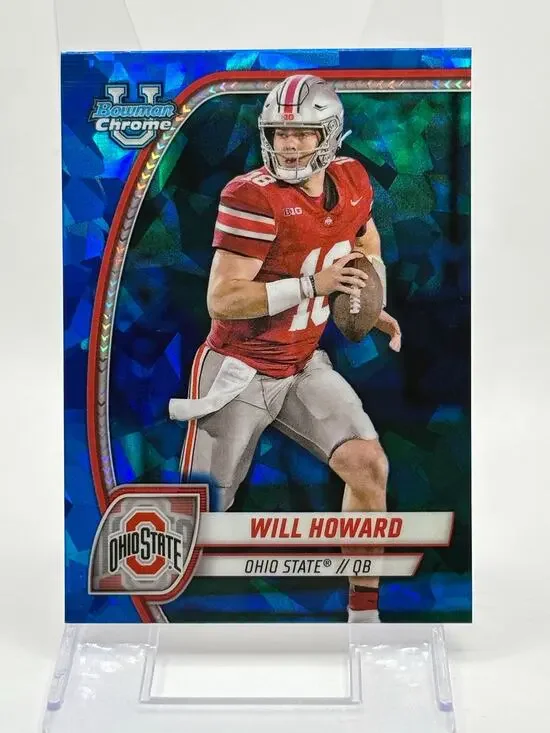 2024 Bowman Chrome U Sapphire Will Howard Refractor Ohio State Buckeyes Steelers