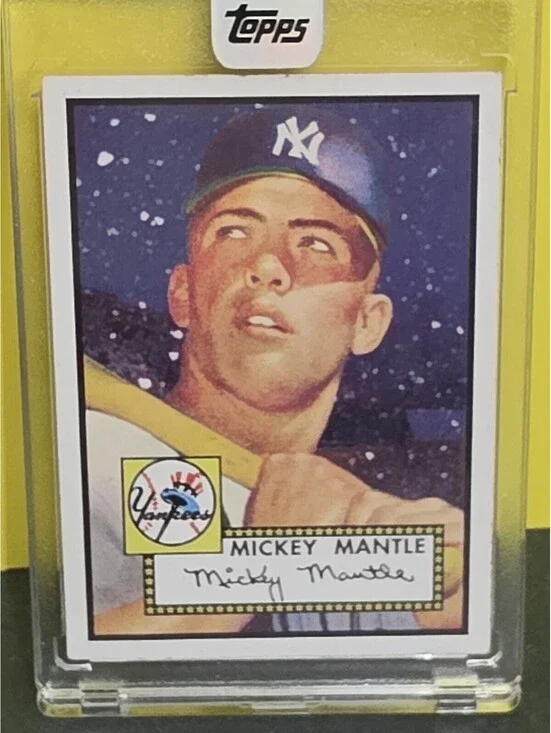 2007 Topps '52 Mickey Mantle Card Starry Night New York Yankees Sealed Encased