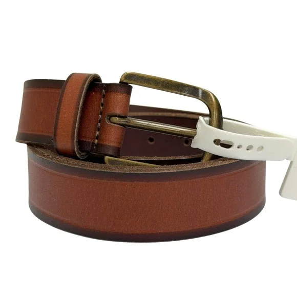 Lucky Brand Men's Size 40 100% Brown Leather W/ Brass Tone Buckle NWT