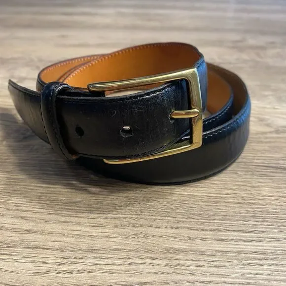 Martin Dingman Genuine Calfskin Black Belt 40 Made by Hand In America 10050