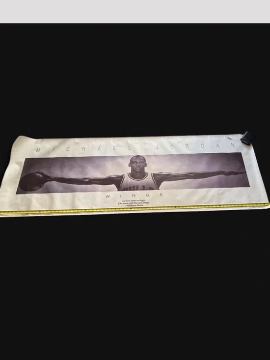 Jordan Black and White Wings Wall Banner