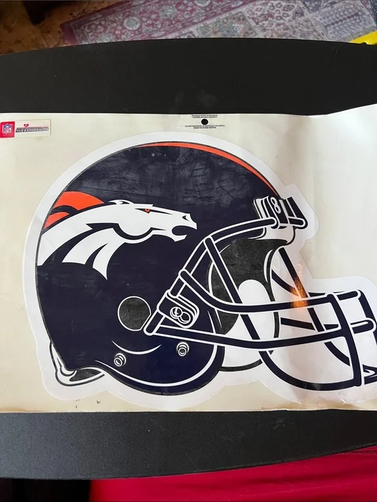 Massive Tag Express Denver Broncos Reusable Static Decal 12x14