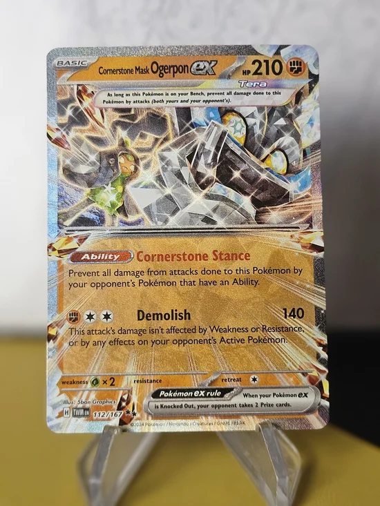 Cornerstone Mask Ogerpon EX 112/167 Pokemon TCG Holographic Rare