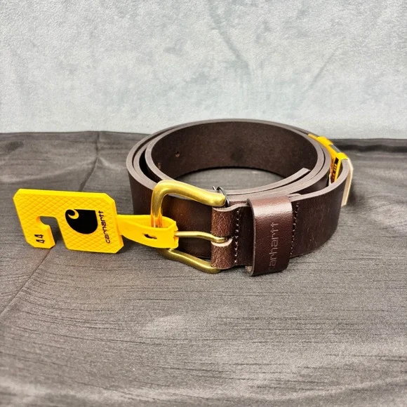 Carhartt Mens 44 Bridle Leather Classic Buckle Belt Brown NWT