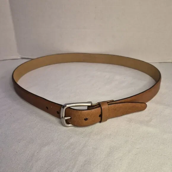 No Boundaries Men's Full Grain Leather Belt Sz 40 Nubuck Leather Lining 1” Wide