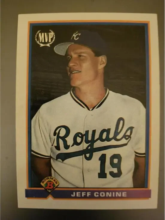 1991 Bowman - Jeff Conine -Rookie Card - MiLB MVP foil - Royals #184