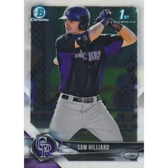 2018 Bowman Chrome Prospects Sam Hilliard BCP13 Colorado Rockies