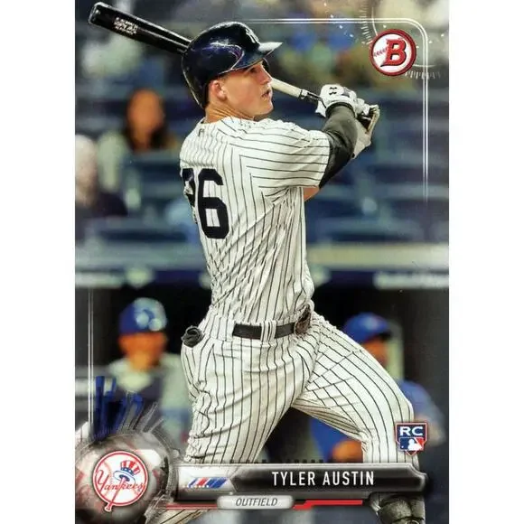 2017 Bowman Tyler AustinÂ  RC # 86 New York Yankees