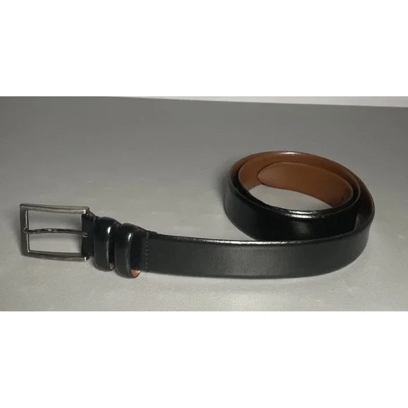 Joseph Abboud‎ Mens Black Genuine Leather Belt Size 38 Handcrafted Italy