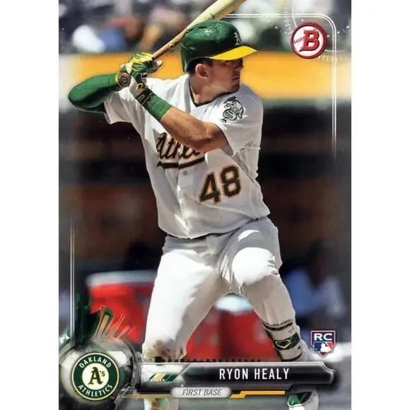 2017 Bowman Ryon HealyÂ  RC # 35 Oakland Athletics