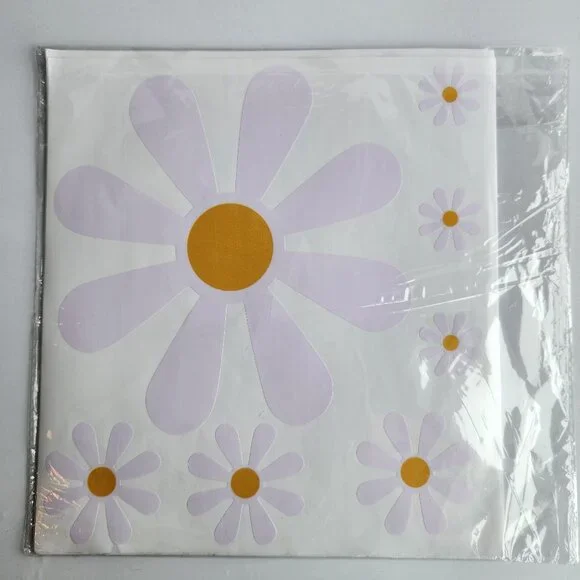 Daisy Vinyl Waterproof Car Decals 133 Flowers Self-Adhesive 1.4