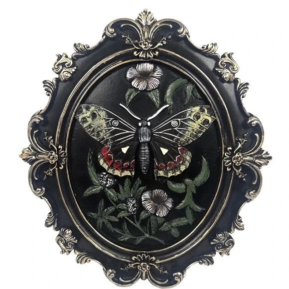 Unbranded Moth Wall Art Decor Adults Medium Black New Gothic Victorian Halloween