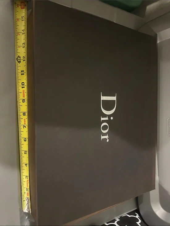 Dior Dark Chocolate Brown cigar/personal belongings box with White Logo.