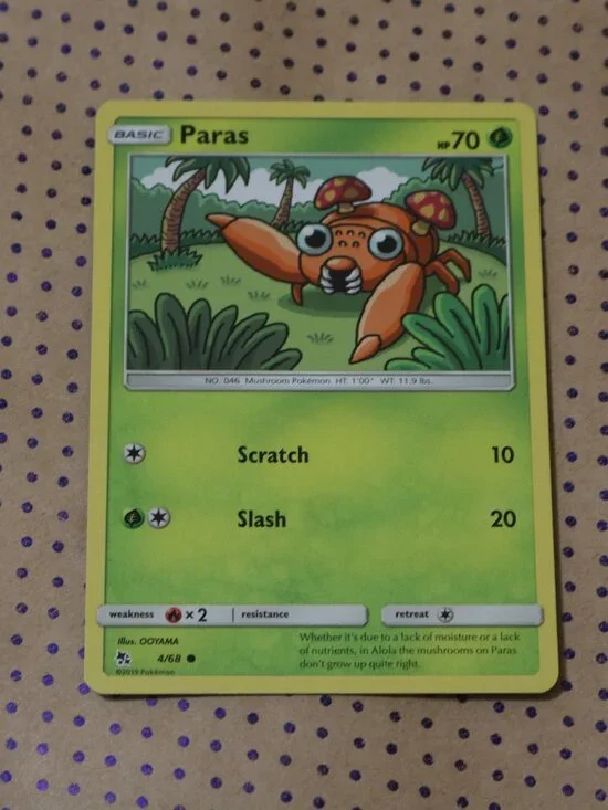 Paras 4/68 Pokemon Card (2019)