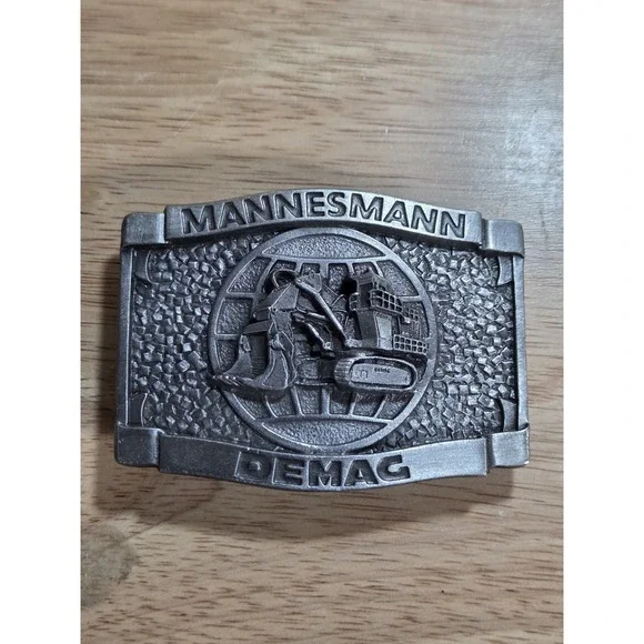 Vintage Mannesmann Demag Mining Excavator Belt Buckle Bergamot USA 940921