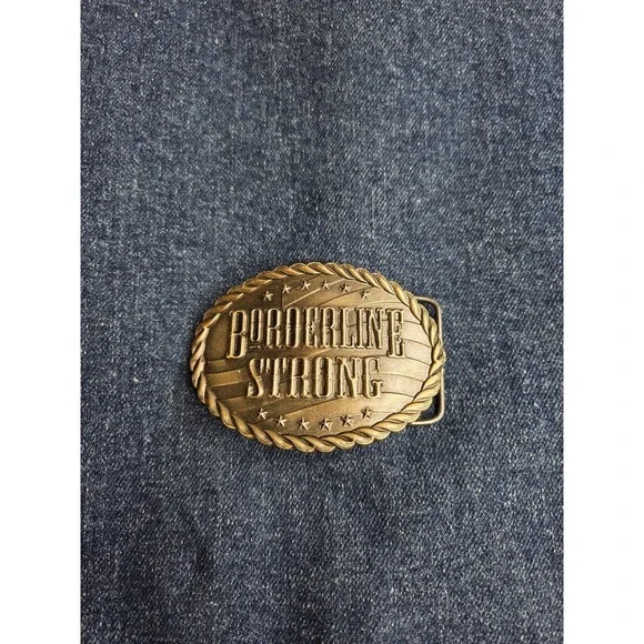 Vintage Borderline Strong Moorpark Metals First Responder Belt Buckle