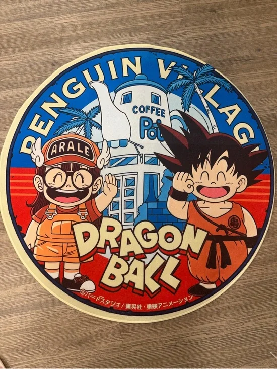 Dragon Ball Round Wall Decor in Blue & Orange rug