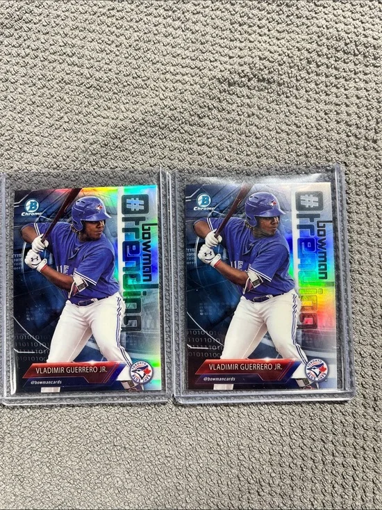 Lot (2) 2018 Bowman Chrome Vladimir Guerrero Jr. Trending Refractor # - VG