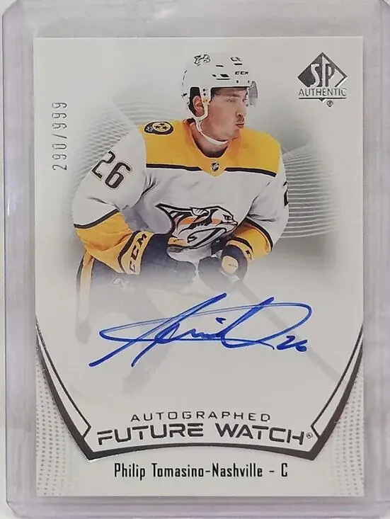 2021-22 SP Authentic Philip Tomasino Nashville Predators Autographed FutureWatch