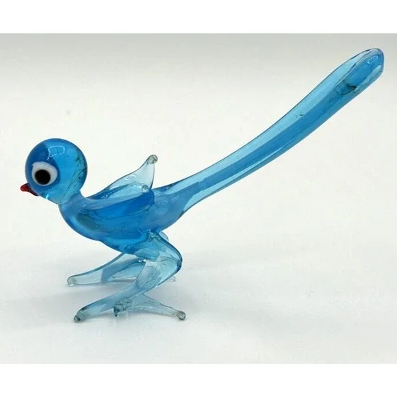 Vintage Unique Glass‎ Bluebird Figurine 4