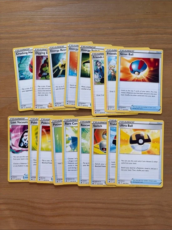 Crown Zenith Trainer Lot 17 Cards | Ultra Ball, Rare Candy, Lost Vacuum ✨5/$25✨