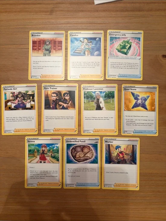 Pokémon Silver Tempest Trainer Lot 10 Cards | Serena, Candice, Brandon ✨5/$25✨
