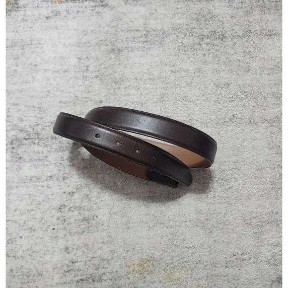 Allen Edmonds Men's Brown Leather Belt Strap No Buckle Size 36 Model #96637