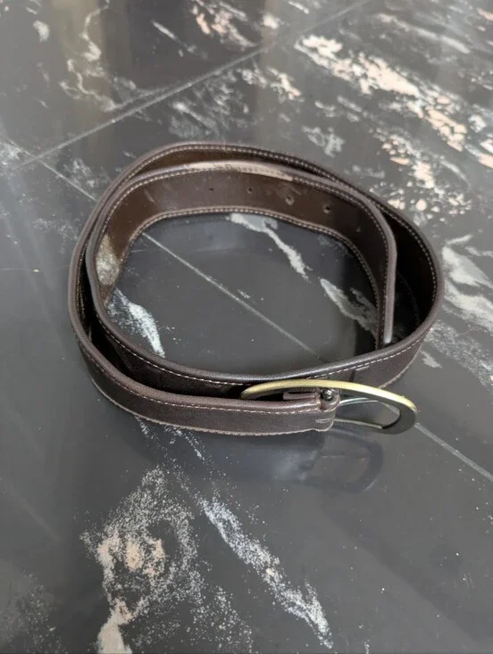 A|X Armani Exchange Genuine Leather Embossed Brown Belt Size 36