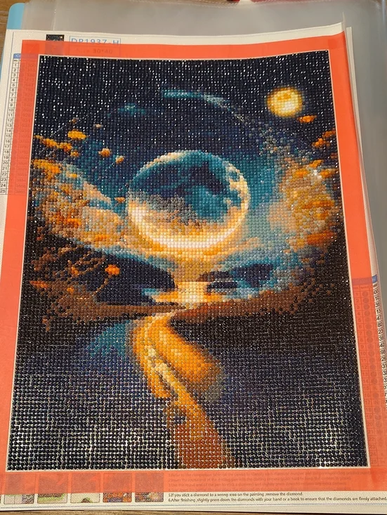 Dreamscape Moon River Wall Art - Blue & Gold