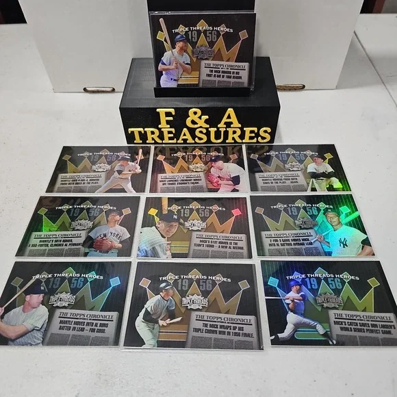 Complete Set Of 2006 Topps Triple Threads Heroes Mickey Mantle #TTH56 MM1 - MM10