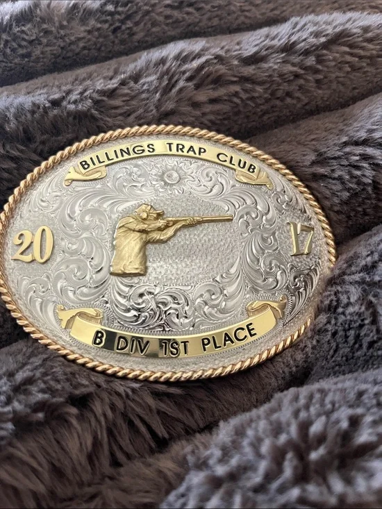 2017 B Div 1st Place Commemorative Belt Buckle - Gold & Silver MT Silversmiths