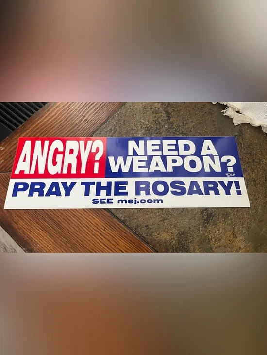 Blue and White Political Message Wall Sign