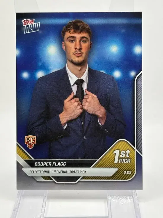 2025 Topps Now Cooper Flagg Rookie 1st Overall Draft Pick Dallas Mavericks RC