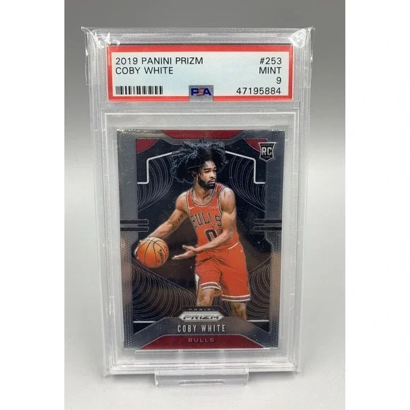 Coby White Prizm Base PSA 9 Rookie‎ Chicago Bulls 2019-2020