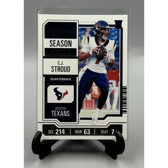 2023 Panini Contenders CJ Stroud Season Ticket Rookie RC‎ #40 Texans