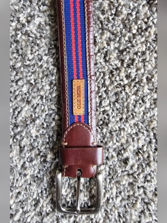 Jack Mason Brand Brown Leather Belt