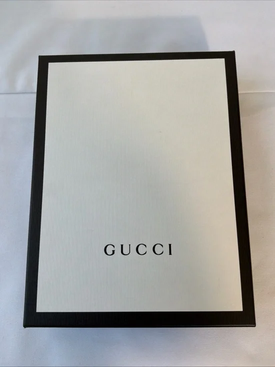 AUTHENTIC GUCCI BLACK WHITE EMPTY STORAGE GIFT BOX 10 X 8