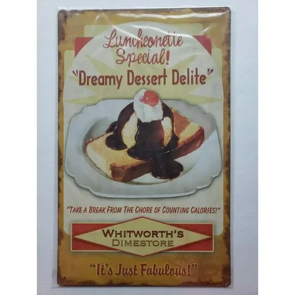 Whitworth's Dimestore Lunch 16 x10 Ohio Wholesale Rustic Retro Metal Signs 27933