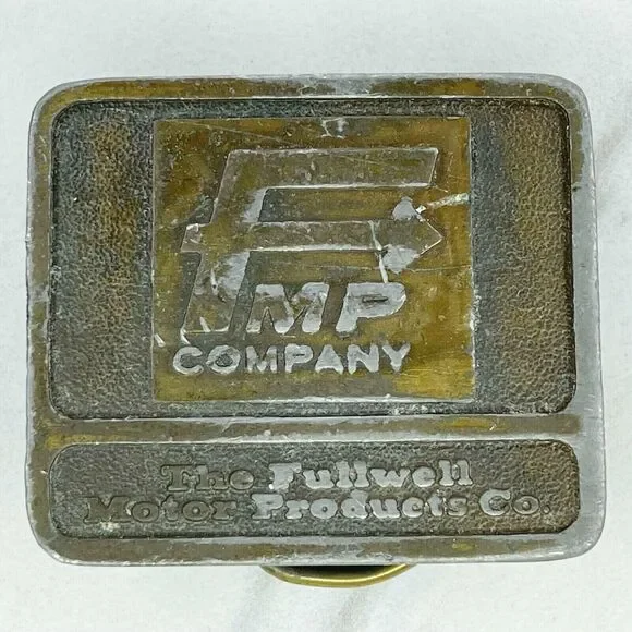 Vintage Stephen Gould Bronze Motor Products Belt Buckle ✨