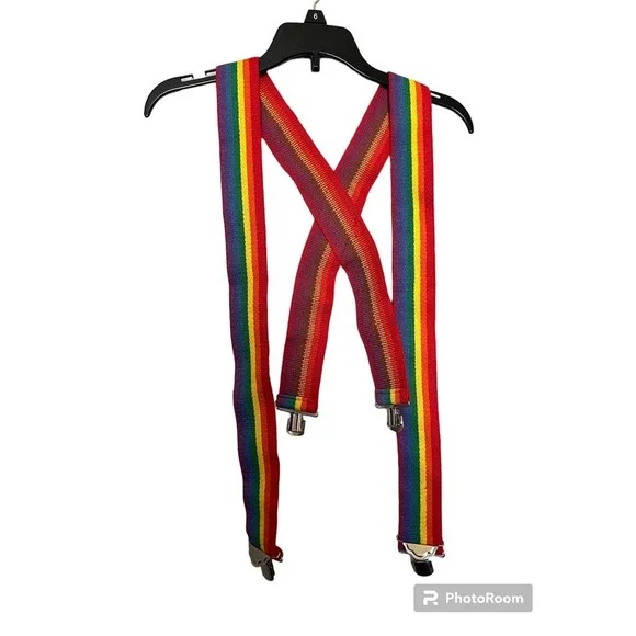 Vintage rainbow‎ suspensers one size