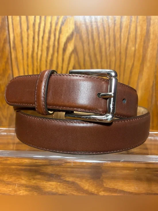 Y2K Cole Haan Leather Dress Belt Brown Men’s Size 34