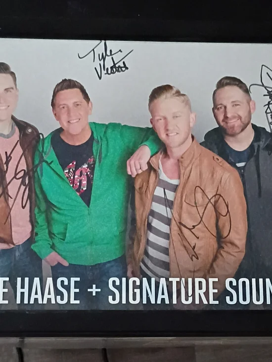 Source Unknown Signed Band Poster in Green and Brown