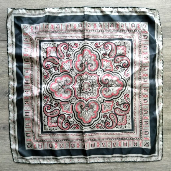 All Silk by Ashear Made in Italy Hand Rolled Paisley Print 18