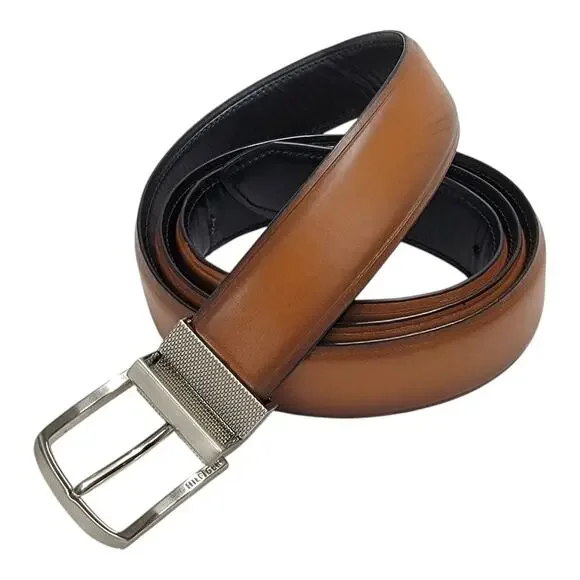Tommy Hilfiger Mens Reversible Belt Brown Black Size 46-48 Big & Tall Dress