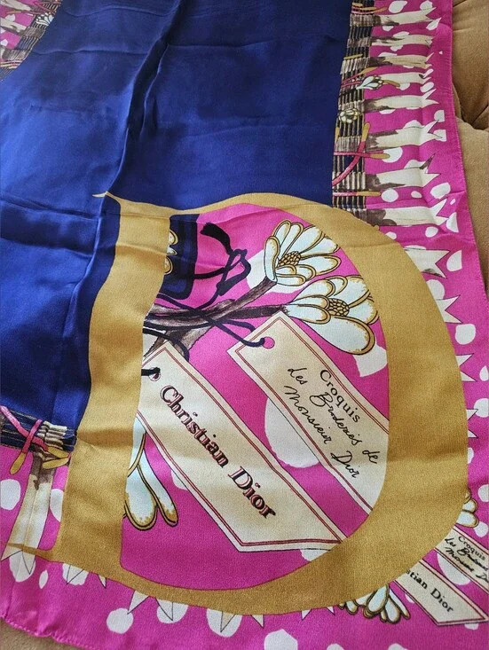 Vintage Christian Dior Silk Scarf 