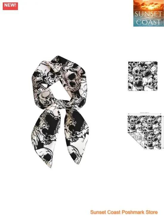 Silky Square Scarf 22x22 Faux Silk Neck Scarf Headwrap Bandana for Women