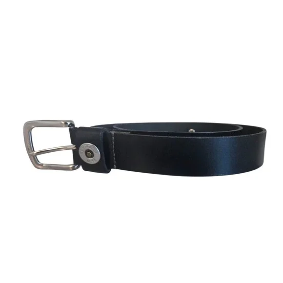 Men's Black Leather Belt Inlaid Remington 12 GA Shotgun Caps Fits 45